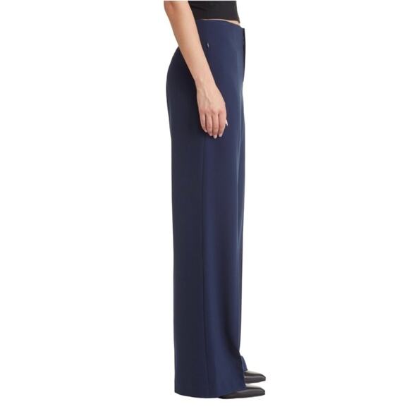 FRAME High Waist Wide Leg Trousers in Blue Size 14 NWT - Picture 6 of 14